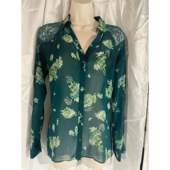 Teal beautiful Lauren Conrad blouse size M - Picture 8 of 11